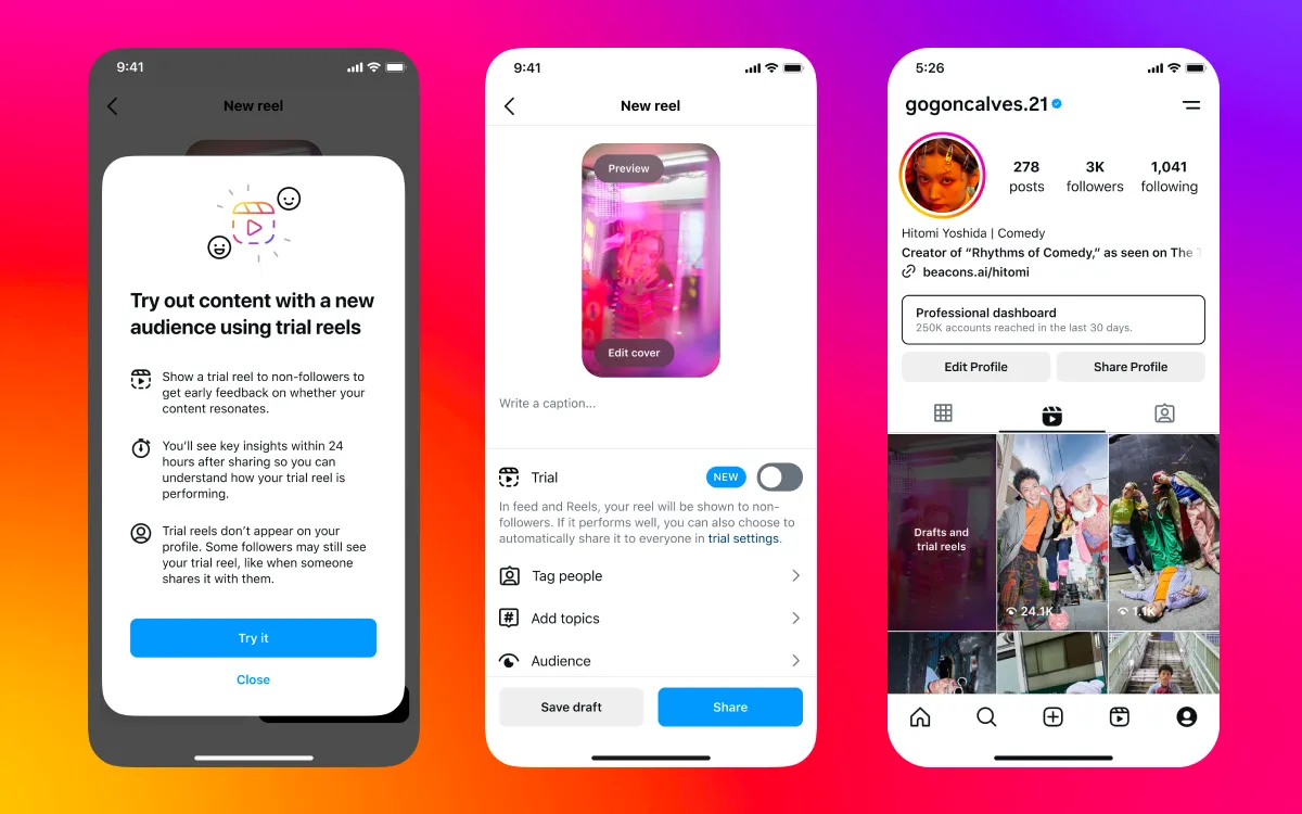 Instagram Trial Reels: Μυστικό Όπλο για Δημιουργούς Περιεχομένου Trial Reels