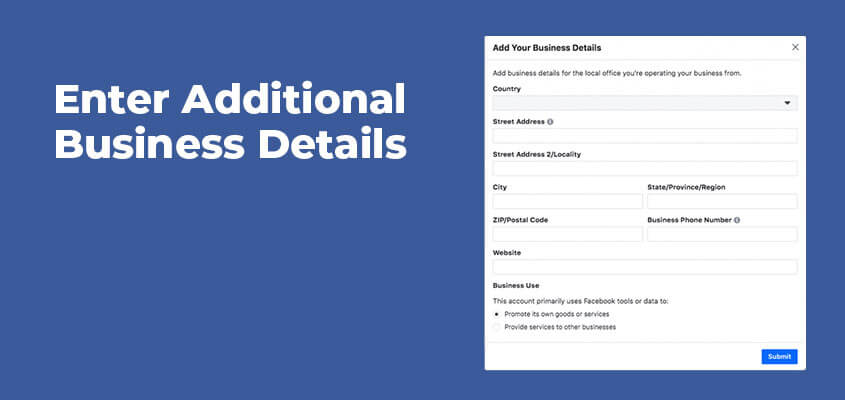 Step by step to set up your business page on facebook business Εισαγάγετε πρόσθετες λεπτομέρειες επιχείρησης
