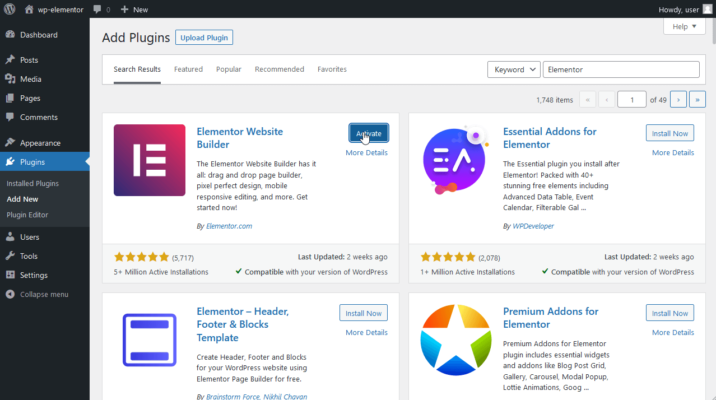 Πώς να εγκαταστήσετε το #1 Πρόσθετο - Elementor Εγκατάσταση elementor εγκατάσταση ενεργοποίηση