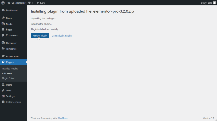 Πώς να εγκαταστήσετε το #1 Πρόσθετο - Elementor Εγκατάσταση elementor εγκατάσταση activate plugin
