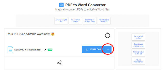 Πως να μετατρέψετε το αρχείο PDF σε WORD - #6 Λύσεις pdf σε word βήμα 5