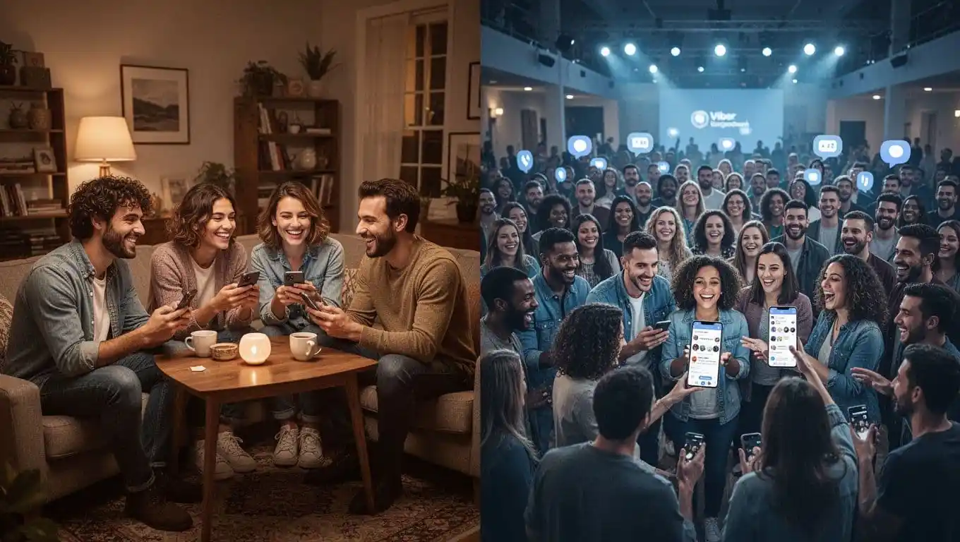 viber-group-vs-community-split-screen