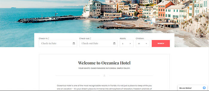 Construction of Hotel Website with reservations Ιστοσελίδες για ξενοδοχεία