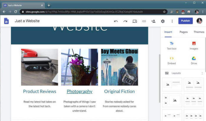 Free website with Google Sites κατασκευή ιστοσελίδας κόστος