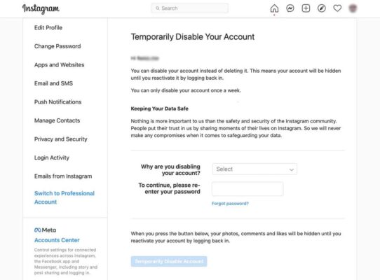 Πως γίνεται η διαγραφη instagram απο κινητο; Βήμα βήμα η απενεργοποίηση instagram εφαρμογη ios