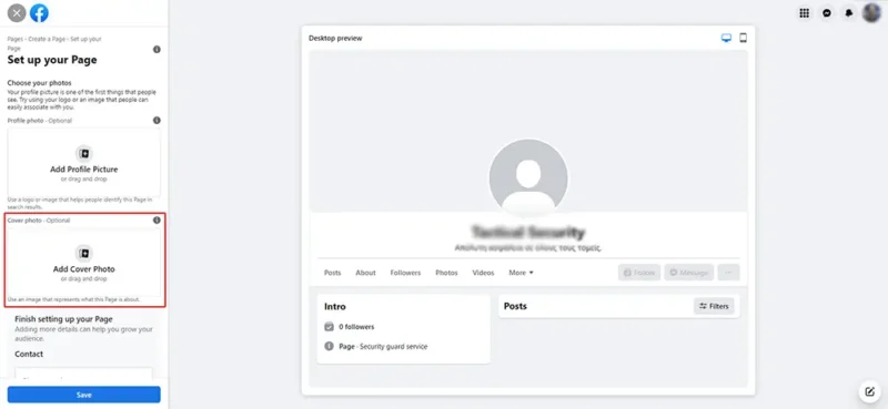 Πως δημιουργώ σελίδα στο facebook, οδηγός και 6 συμβουλές βήμα 8 φωτογραφία εξωφύλλου facebook