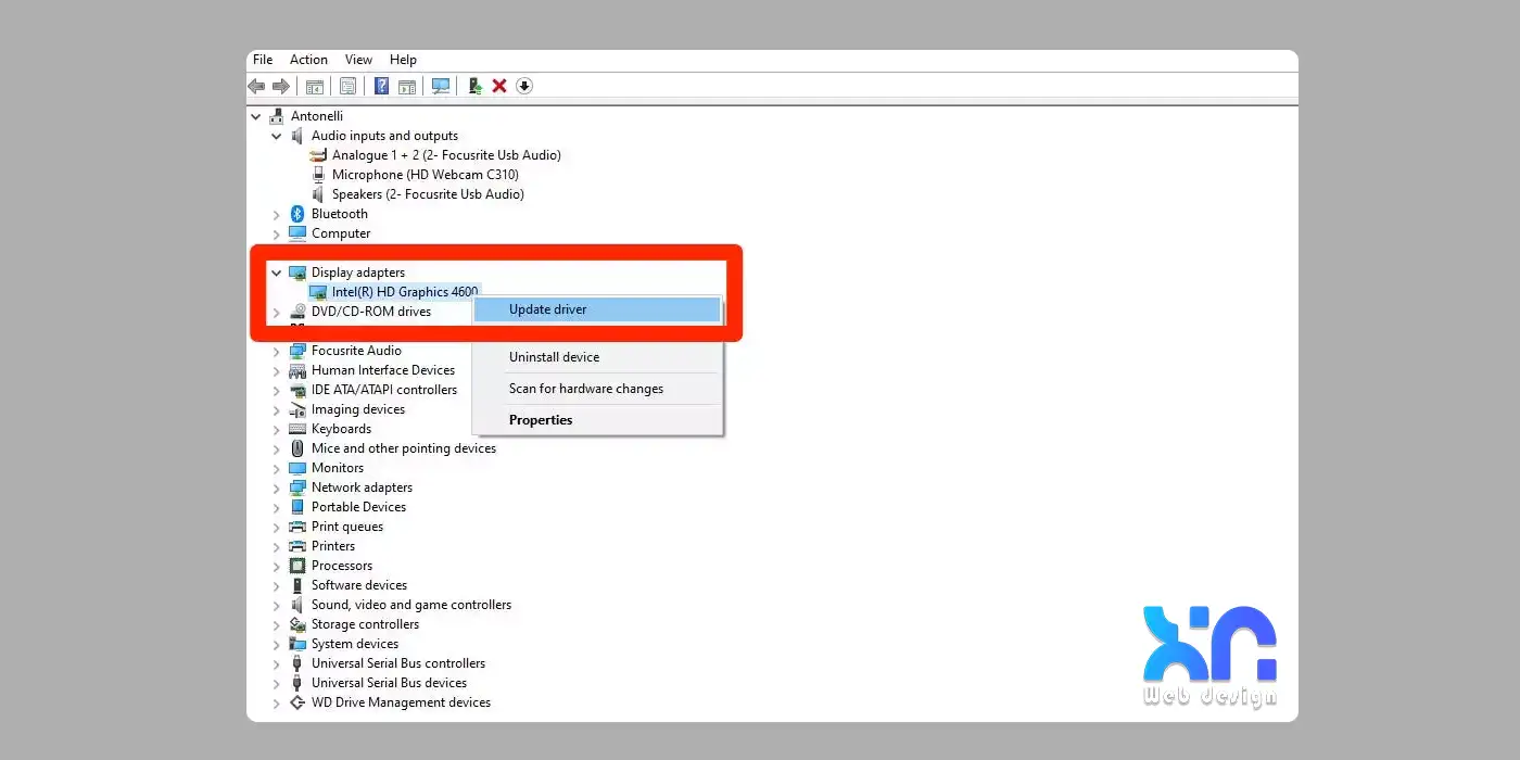 9 Αποτελεσματικές λύσεις για την επίλυση της υπερβολικής χρήσης της CPU στα Windows Ενημέρωση προγραμμάτων οδήγησης συσκευών