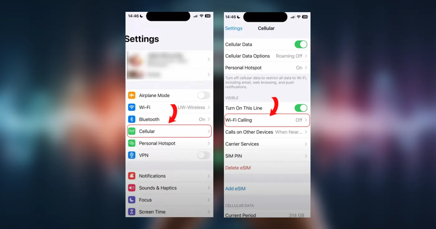 Wi-Fi Calling σε iPhone