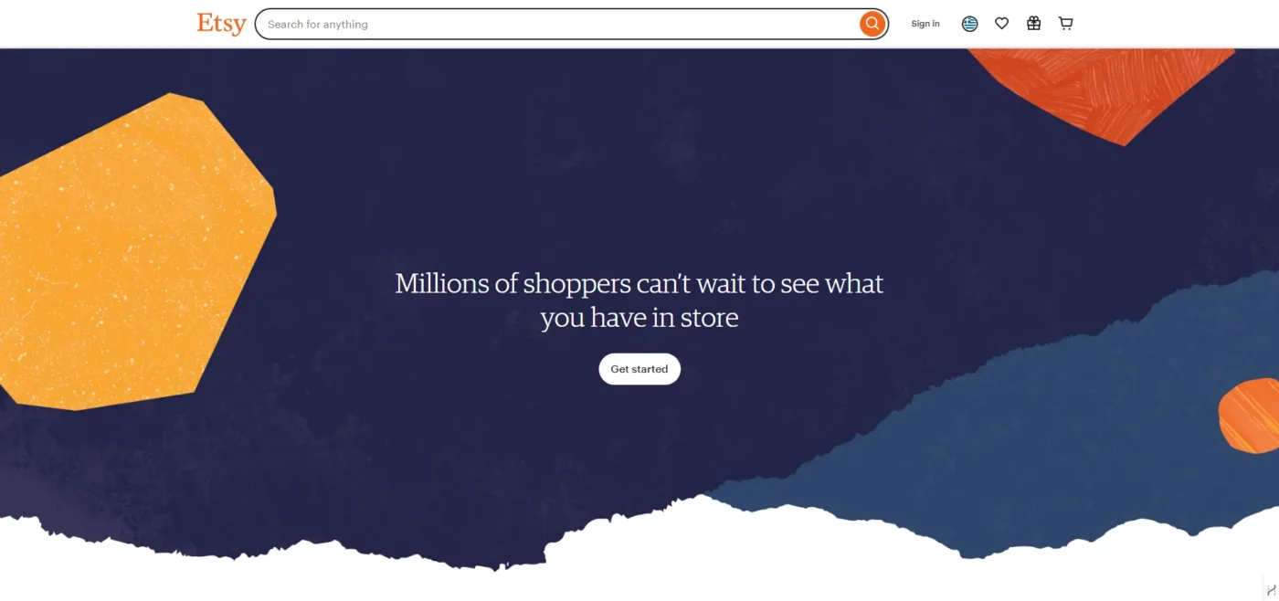 Δημιουργία λογαριασμού Etsy