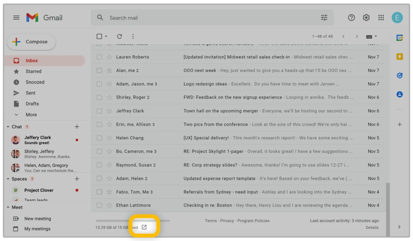 Γεμισε το gmail, δείτε πως γίνεται η απελευθέρωση χώρου στο gmail σας εύκολα γραμμή χρήσης αποθηκευτικού χώρου