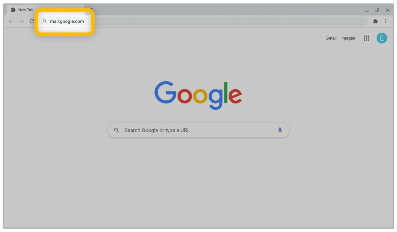 μεταβείτε στο Gmail στη διεύθυνση  mail.google.com