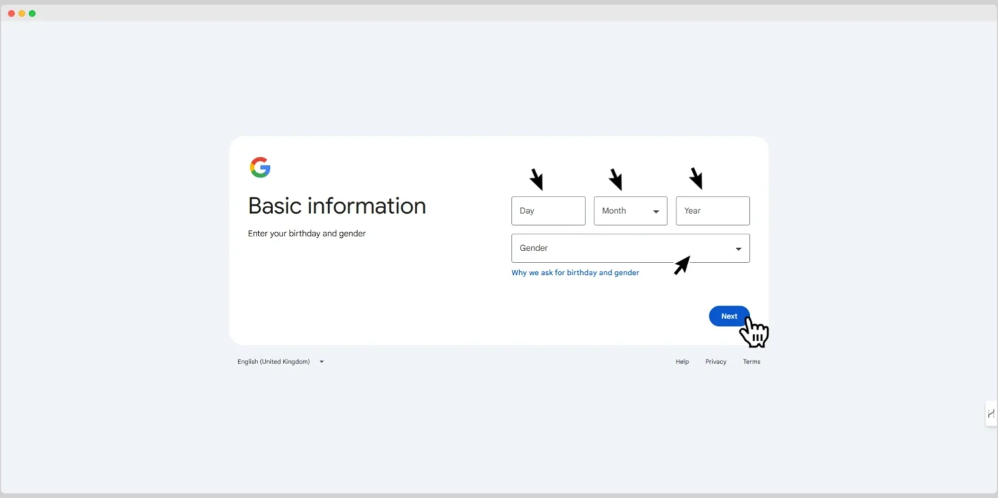 Δημιουργία Λογαριασμού Gmail: Οδηγός με απλά βήματα Basic Information Google Gmail