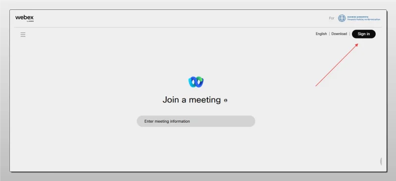 webex sign in