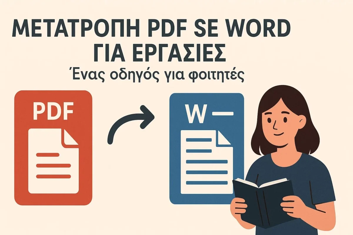 Μετατροπή PDF σε Word για εργασίες: Ένας οδηγός για φοιτητές Μετατροπή PDF σε Word για εργασίες Ένας οδηγός για φοιτητές