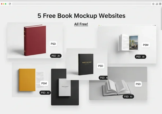 5 Δωρεάν Ιστοσελίδες για Book Mockups