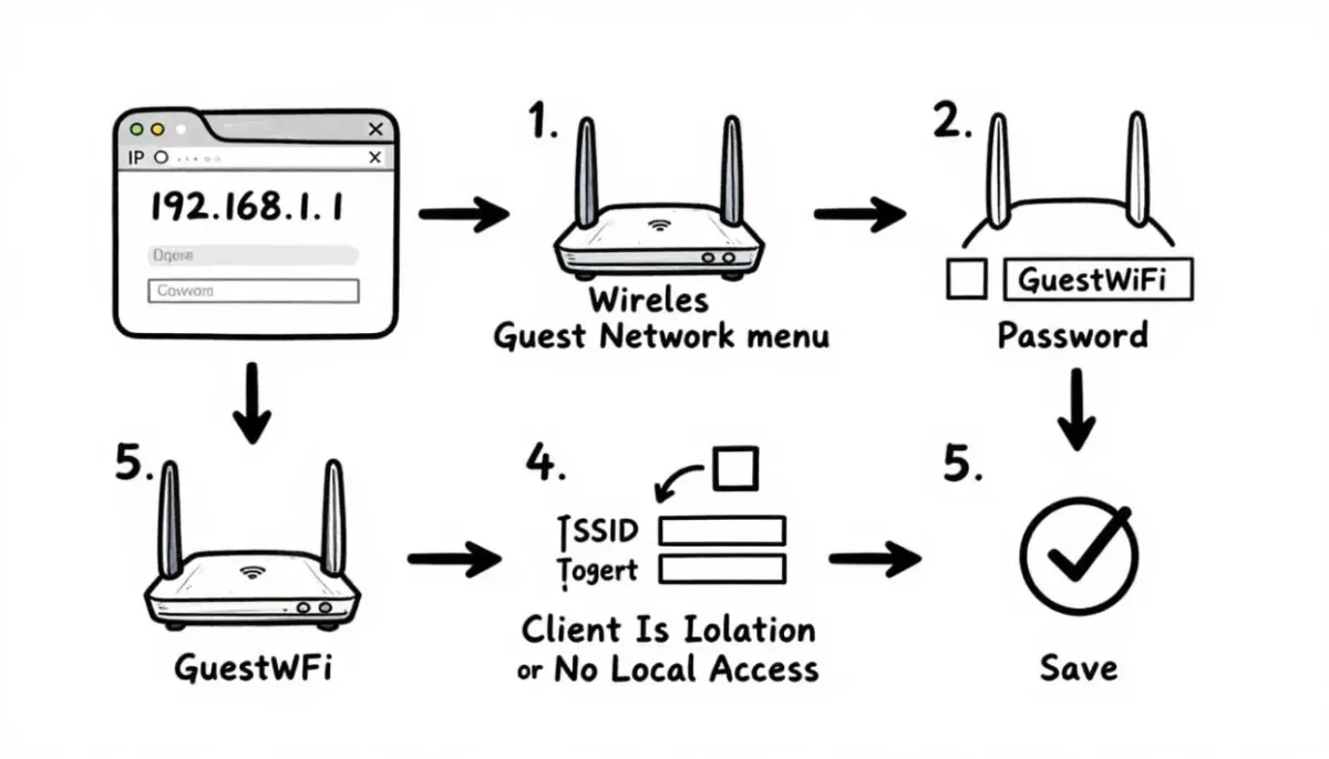 Ρύθμιση guest Wi‑Fi βήμα-βήμα, ώστε να έχει Internet και τίποτα άλλο