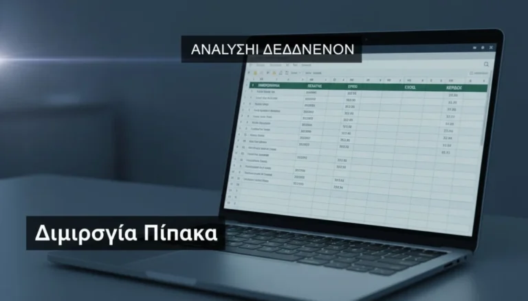 Excel: δημιουργία πίνακα για αρχάριους, βήμα βήμα 1