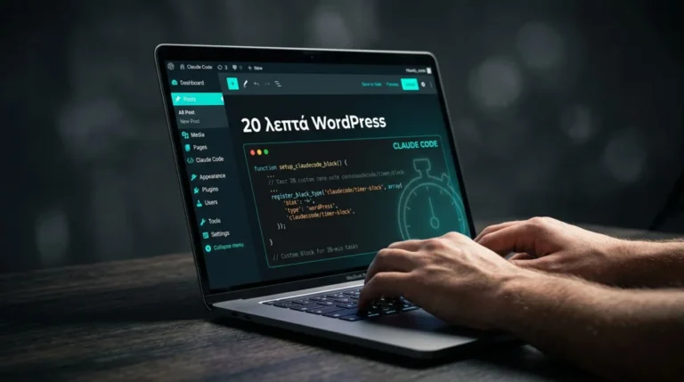 WordPress site σε 20 λεπτά με το Claude Code 1