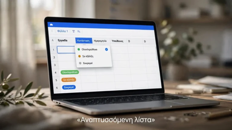 Αναπτυσσόμενη λίστα στο Google Sheets: οδηγός δημιουργίας 1